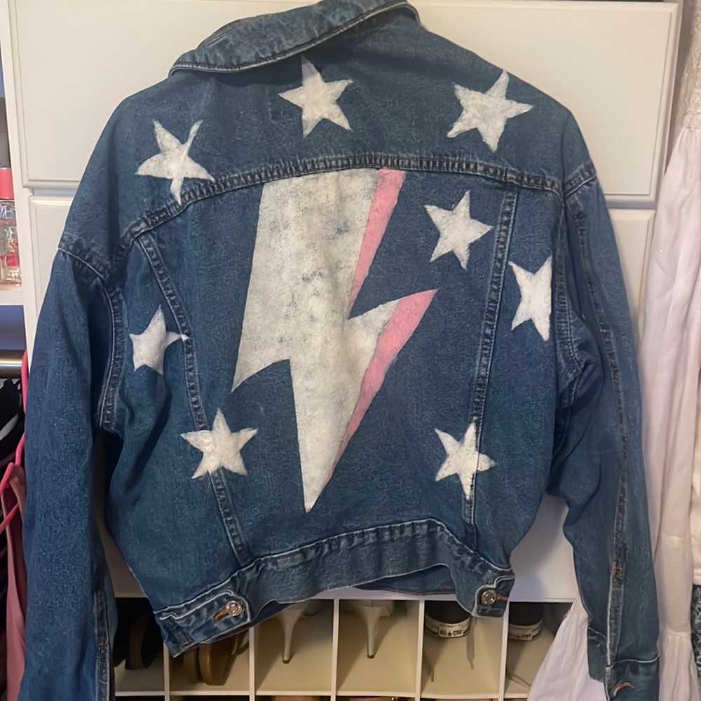 Lightning Painted Jean Jacket
